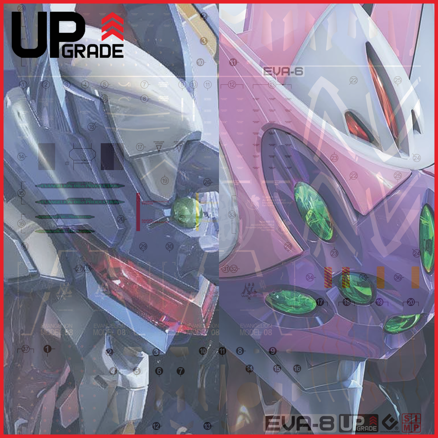 RG Evangelion Mark.06 / Unit-08α Waterslide Decals [UV]