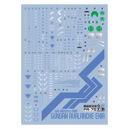 RG Gundam Avalanche Exia Dash Waterslide Decals [UV]