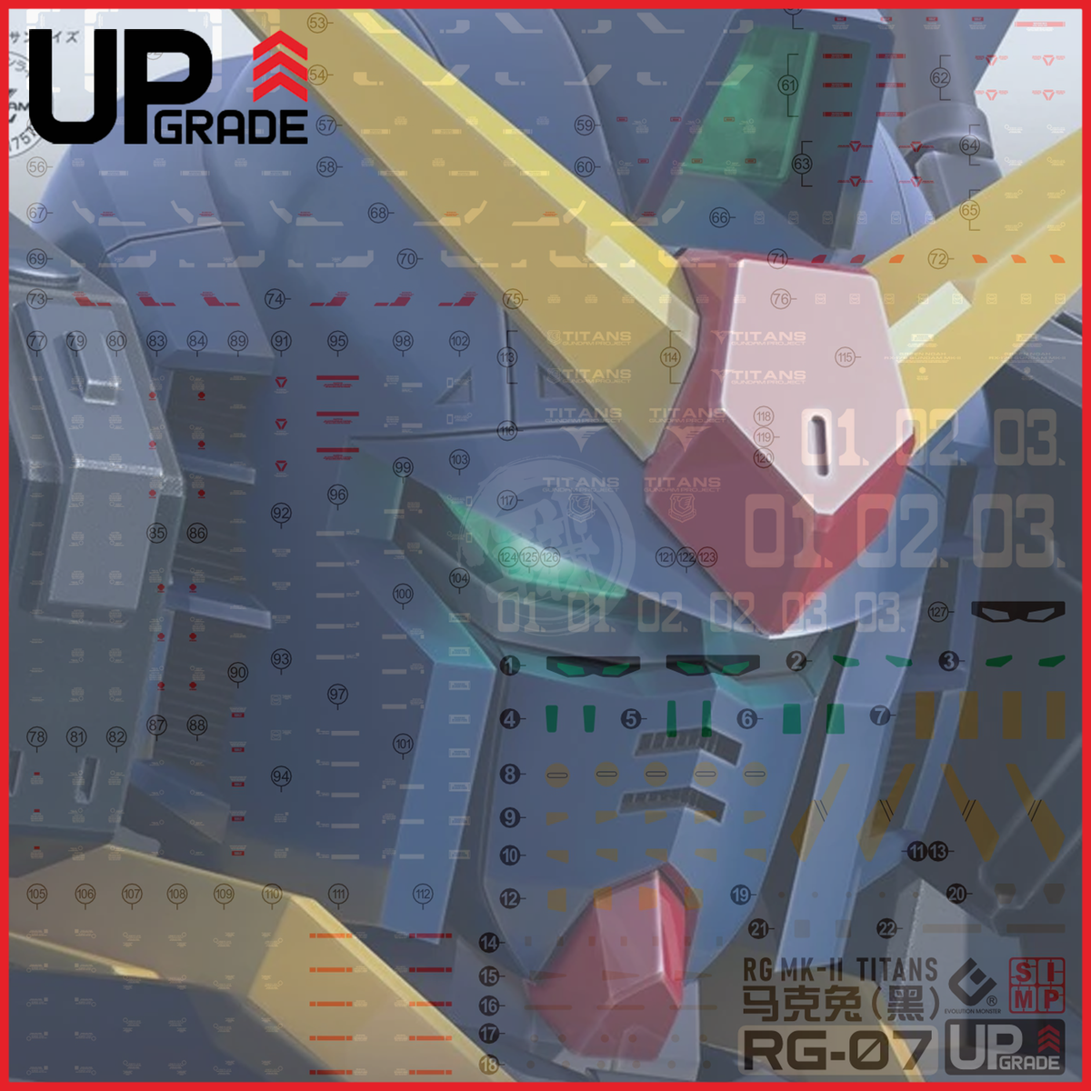 RG Gundam Mk-II [Titans] Waterslide Decals [UV]