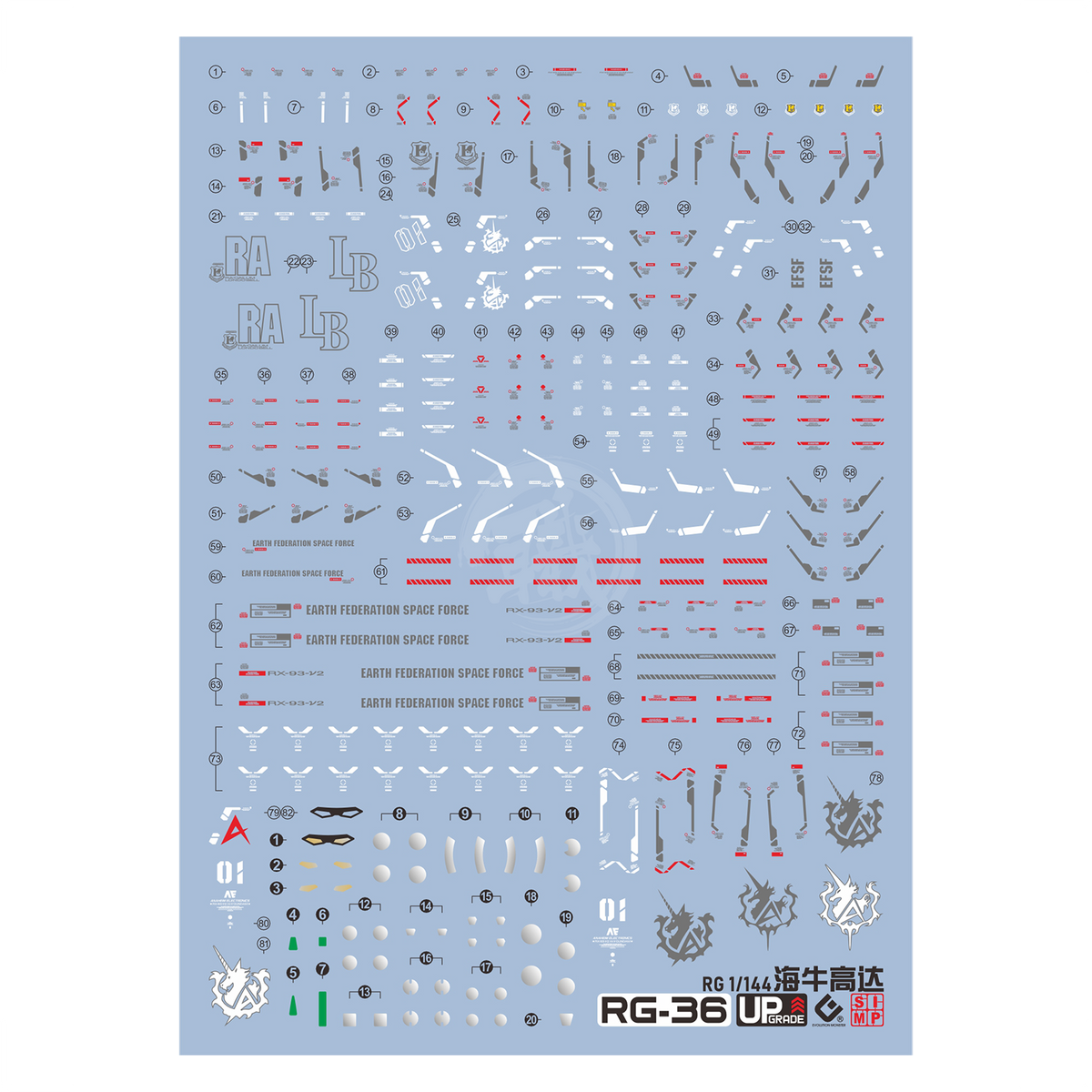 RG Hi-Nu Gundam Waterslide Decals [UV]
