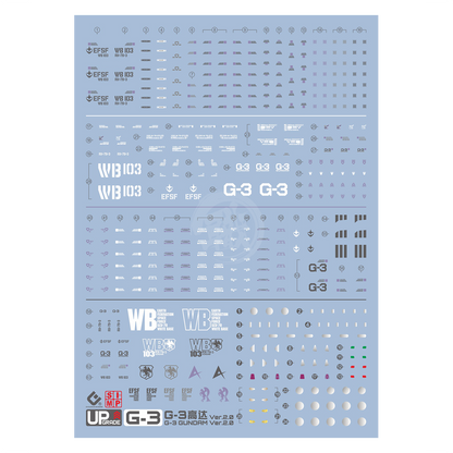RG RX-78-3 G-3 Gundam [Ver. 2.0] Waterslide Decals [UV]