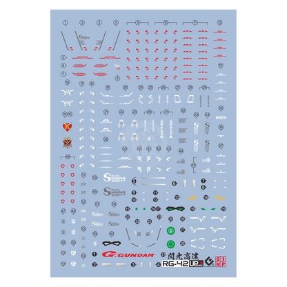 RG Shining Gundam Waterslide Decals [UV]