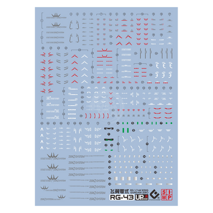 RG Wing Gundam Zero Waterslide Decals [UV]