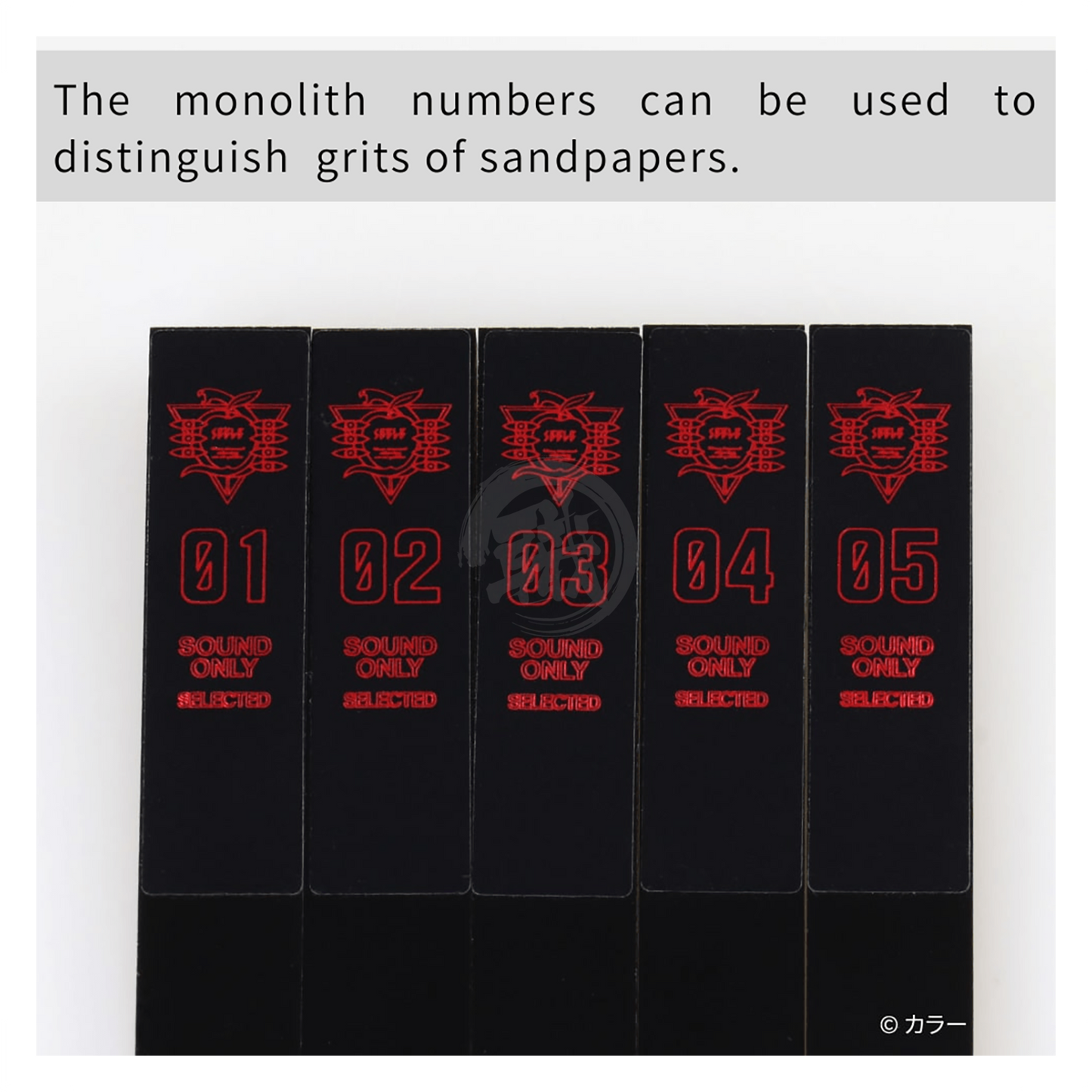 15mm acrylic backing board from Godhand Tools featuring Evangelion Seele Monolith Ver. Limited edition for model sanding and support.