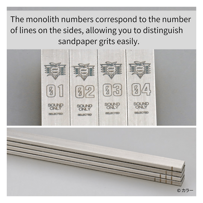 Stainless steel FF sanding board by Godhand Tools, 6mm thickness, Evangelion Seele Monolith Limited Edition, for precise model building.