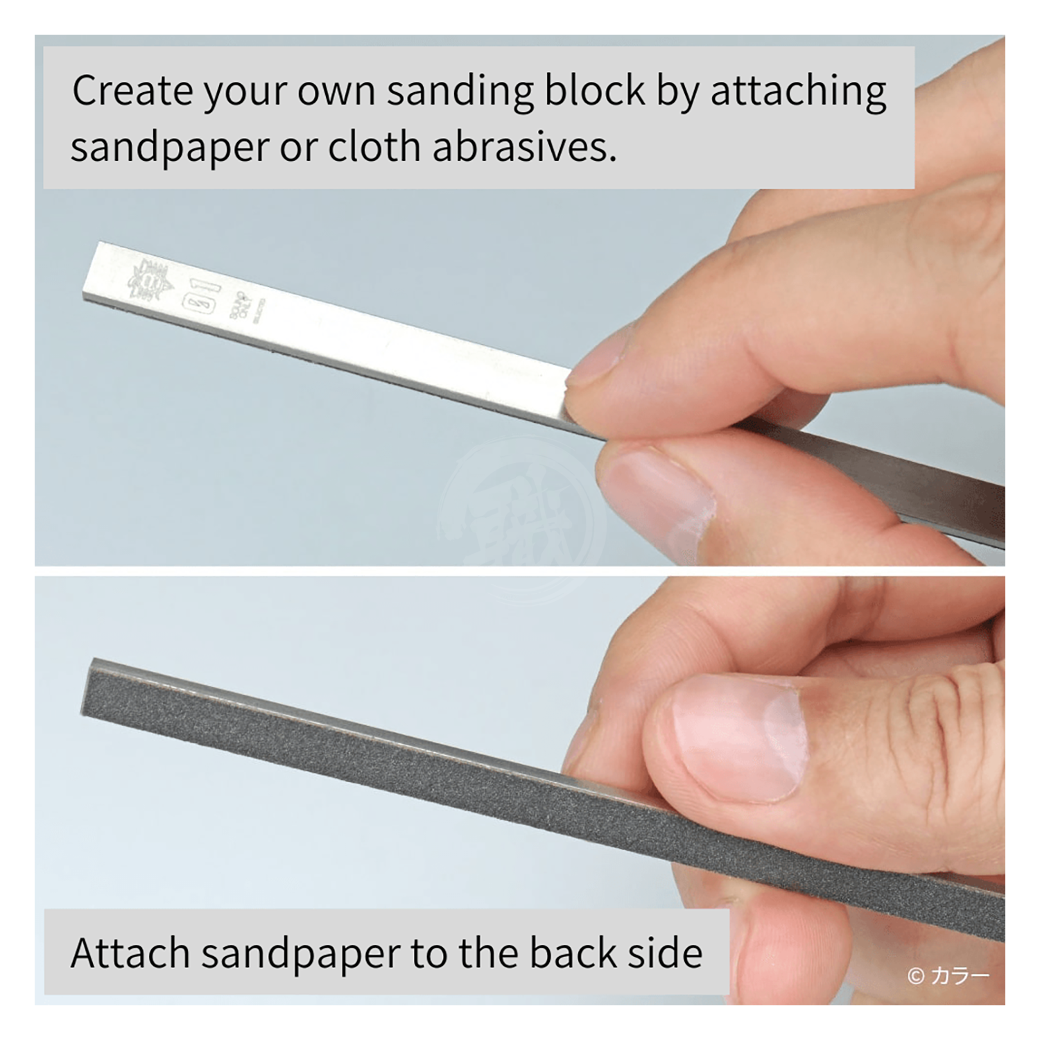 Stainless steel FF sanding board by Godhand Tools in Evangelion Seele Monolith Ver., limited edition, with a 6mm thickness.