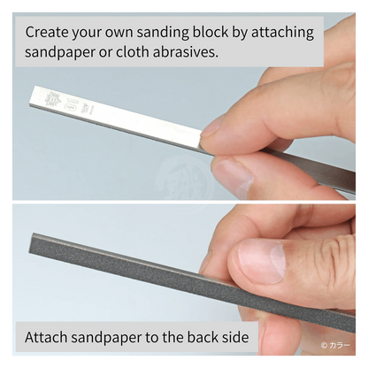 Stainless steel FF sanding board by Godhand Tools in Evangelion Seele Monolith Ver., limited edition, with a 6mm thickness.