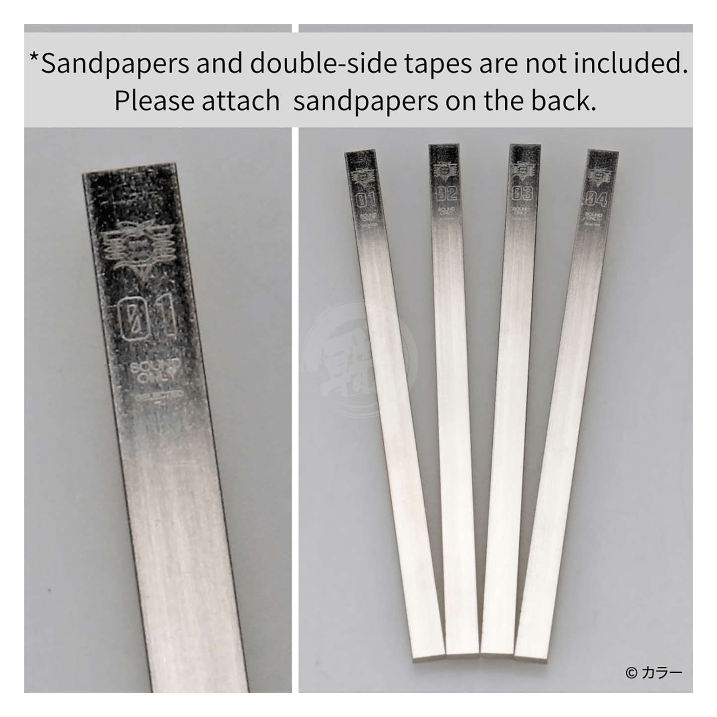 Stainless steel FF sanding board by Godhand Tools in Evangelion Seele Monolith Ver., limited edition, 6mm thickness for model building.