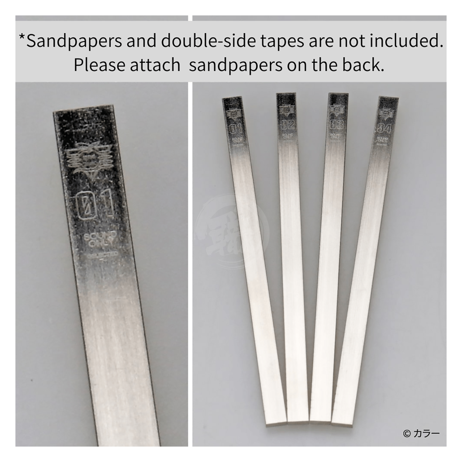 Stainless steel FF sanding board by Godhand Tools in Evangelion Seele Monolith Ver., limited edition, 6mm thickness for model building.