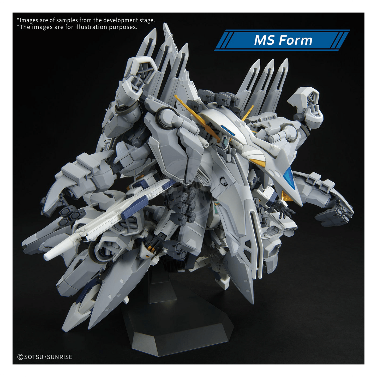 Bandai HG Alyzeus model kit in 1/144 scale, featuring detailed plastic parts for assembly and painting.