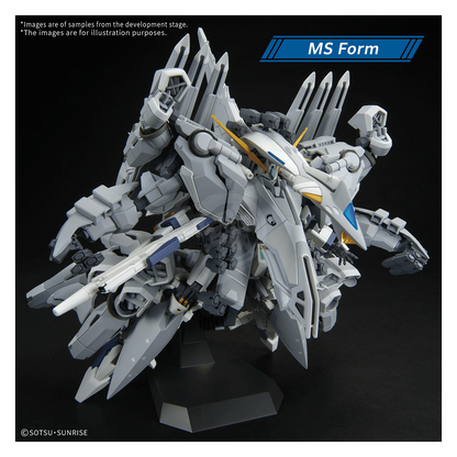 Bandai HG Alyzeus model kit in 1/144 scale, featuring detailed plastic parts for assembly and painting.