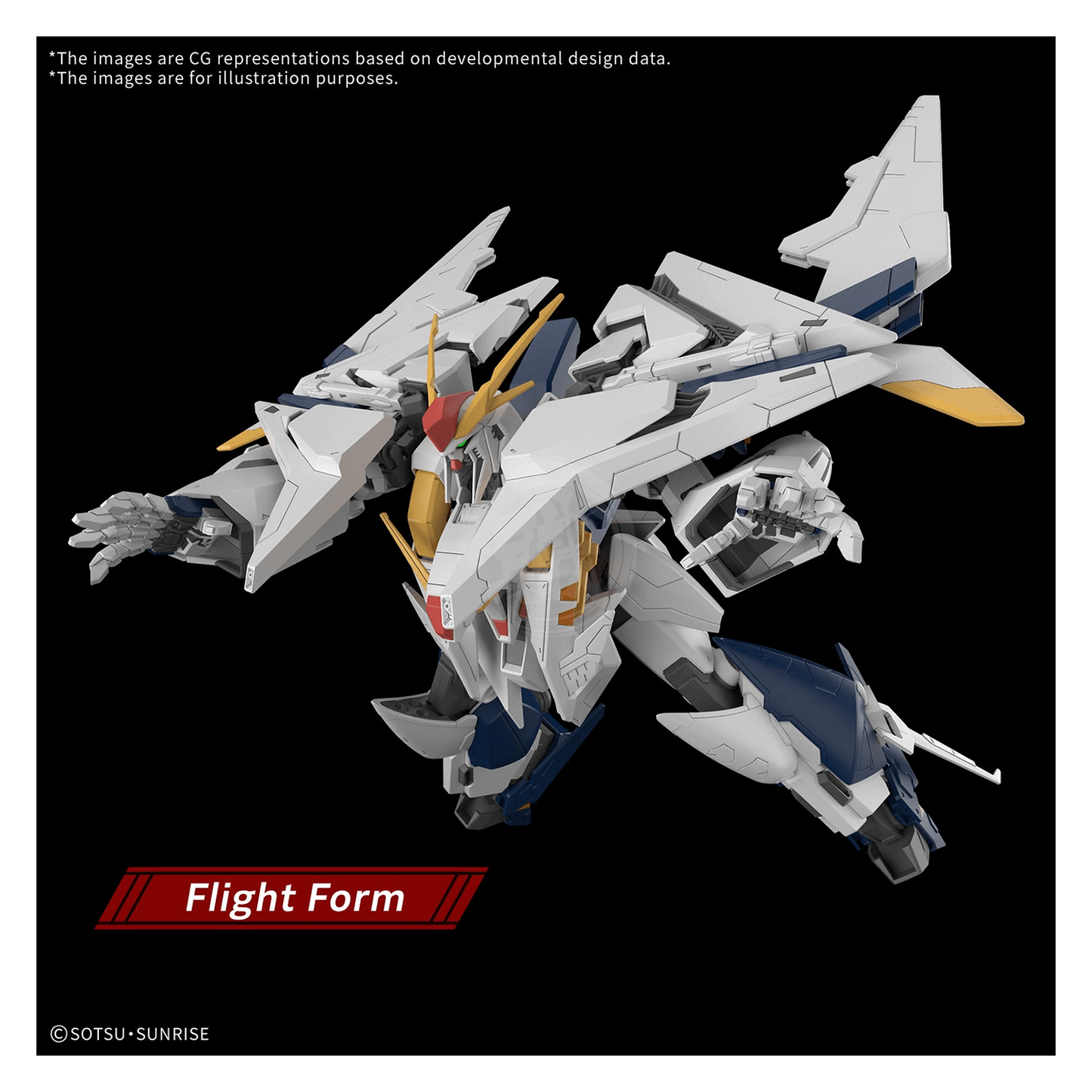 Bandai HG Xi Gundam model kit from Mobile Suit Gundam Hathaway, shown in assembled form with detailed armor and weaponry.