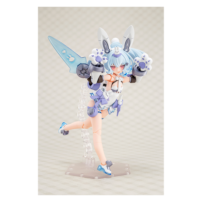 Kotobukiya Puni Mofu Yuki Tu model kit featuring detailed plastic parts and assembled figure with soft, plush-like design.