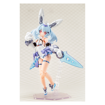Kotobukiya Puni Mofu Yuki Tu model kit displayed with detailed parts and colorful assembly, showcasing the cute and soft design.