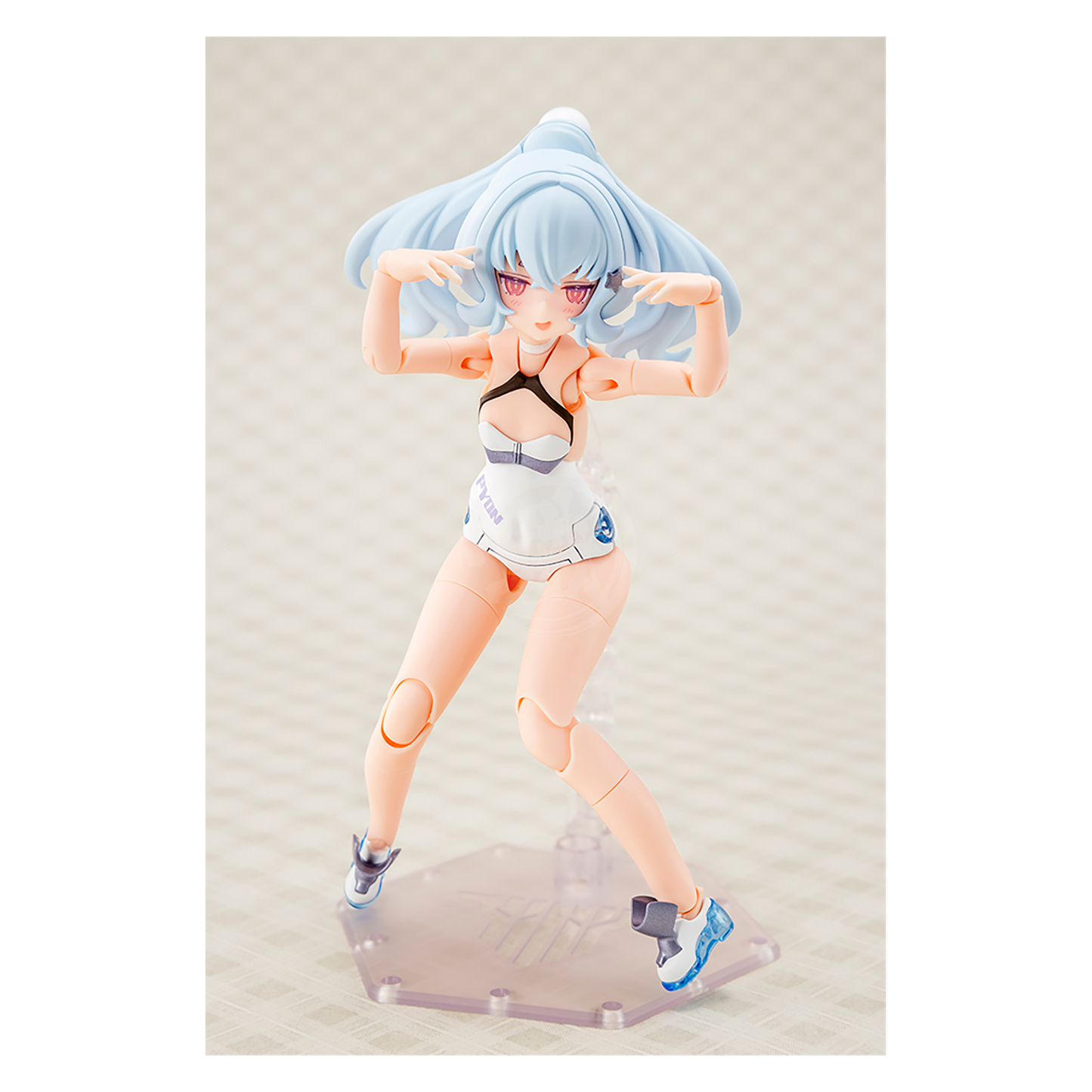 Kotobukiya Puni Mofu Yuki Tu model kit featuring a cute, plush-like character with detailed sculpting and vibrant colors.
