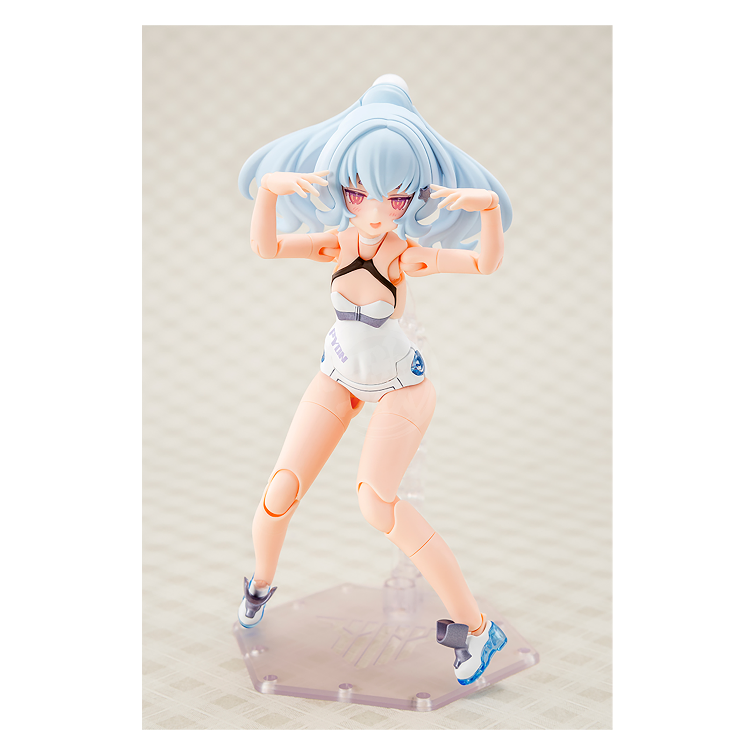 Kotobukiya Puni Mofu Yuki Tu model kit featuring a cute, plush-like character with detailed sculpting and vibrant colors.