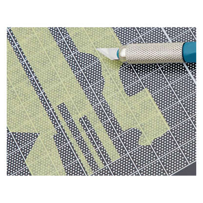 GSI Creos Mr. Design Knife cutting tool with a sharp blade, used for detailed model and craft work.