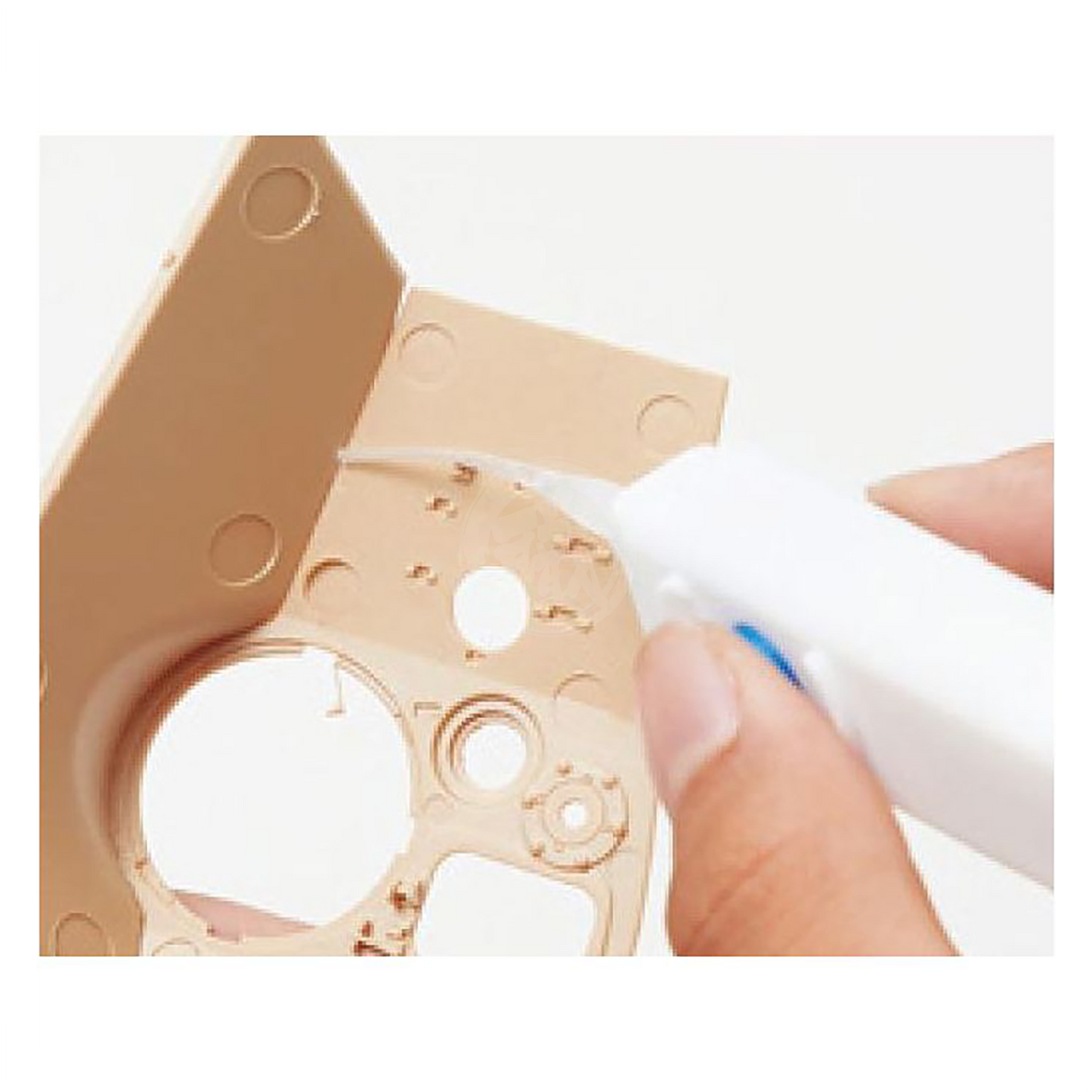 GSI Creos Mr. Just One-Push SP tool for model building, shown as a compact, black plastic tool with a one-push mechanism.