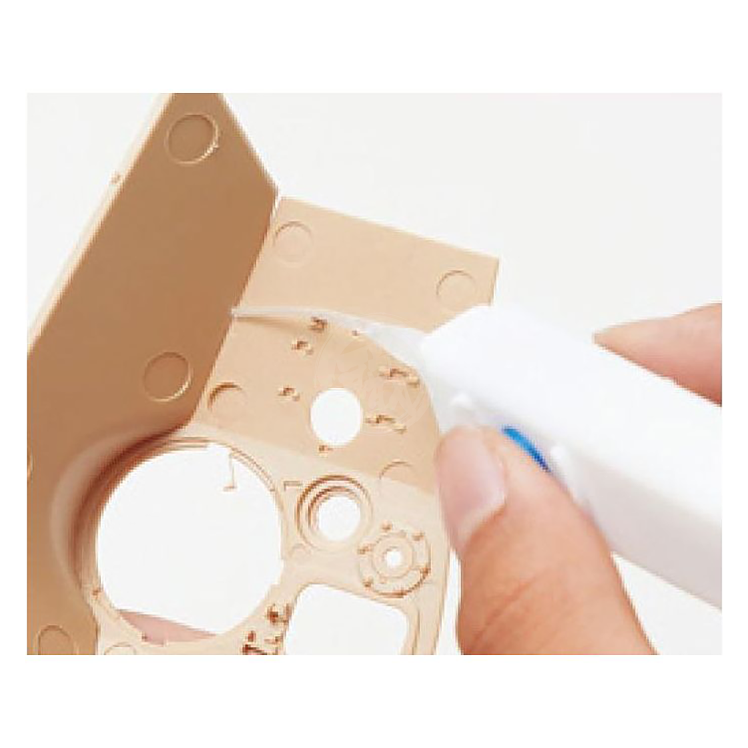 GSI Creos Mr. Just One-Push SP tool for model building, shown as a compact, black plastic tool with a one-push mechanism.
