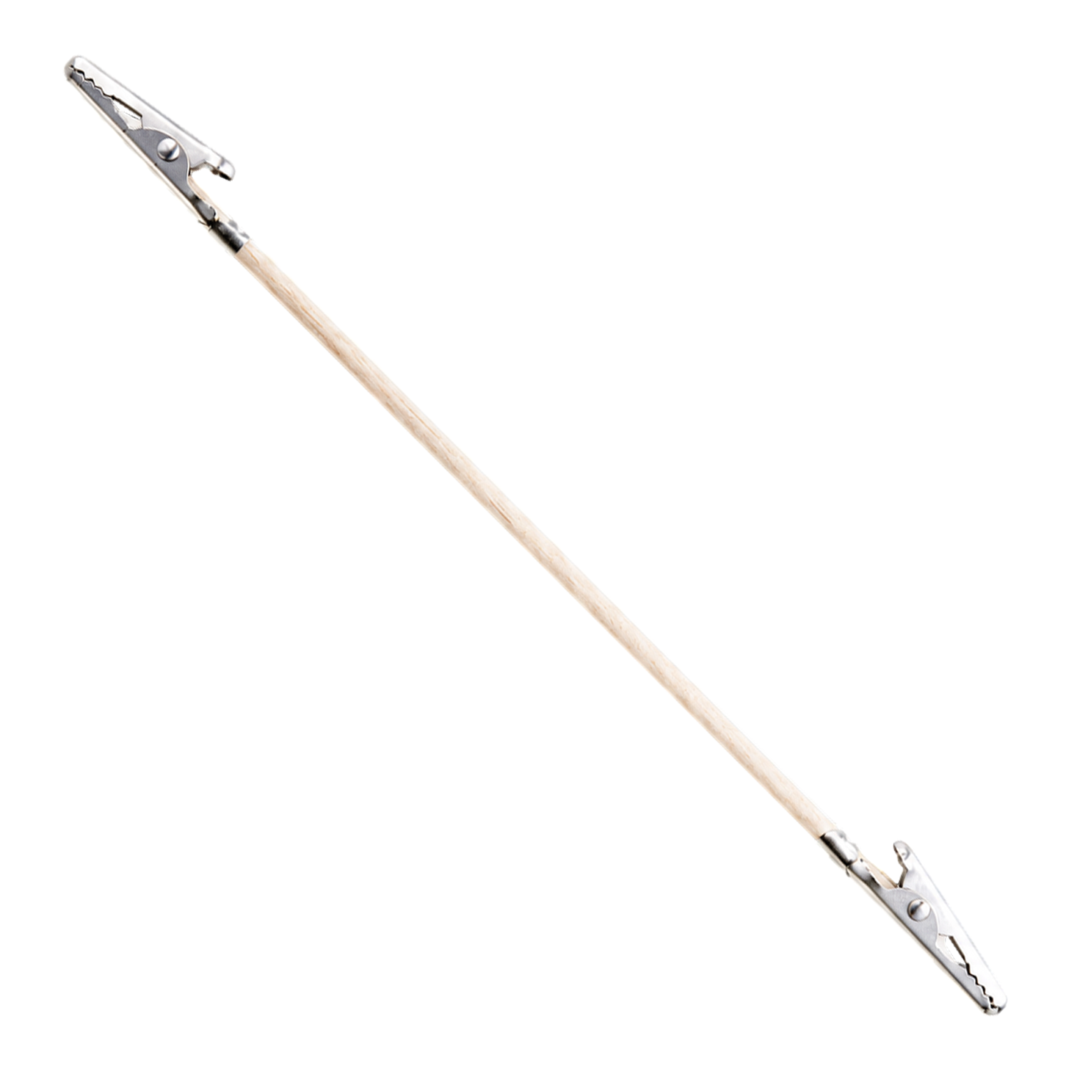 Double-sided Mr. Almighty Clips by GSI Creos for coloring tools, shown holding a model kit part with clips on both ends.