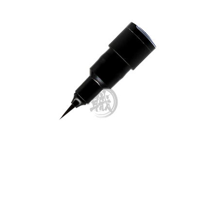 Grey GSI Creos CM102 Ultra-Fine Brush Tip Panel Lining Pen for precise detailing in model building and coloring projects.