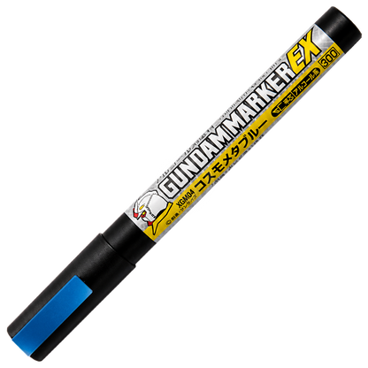 Gundam Marker EX Cosmo Metallic Blue by GSI Creos, a coloring tool with a metallic blue ink for Gundam and model customization.