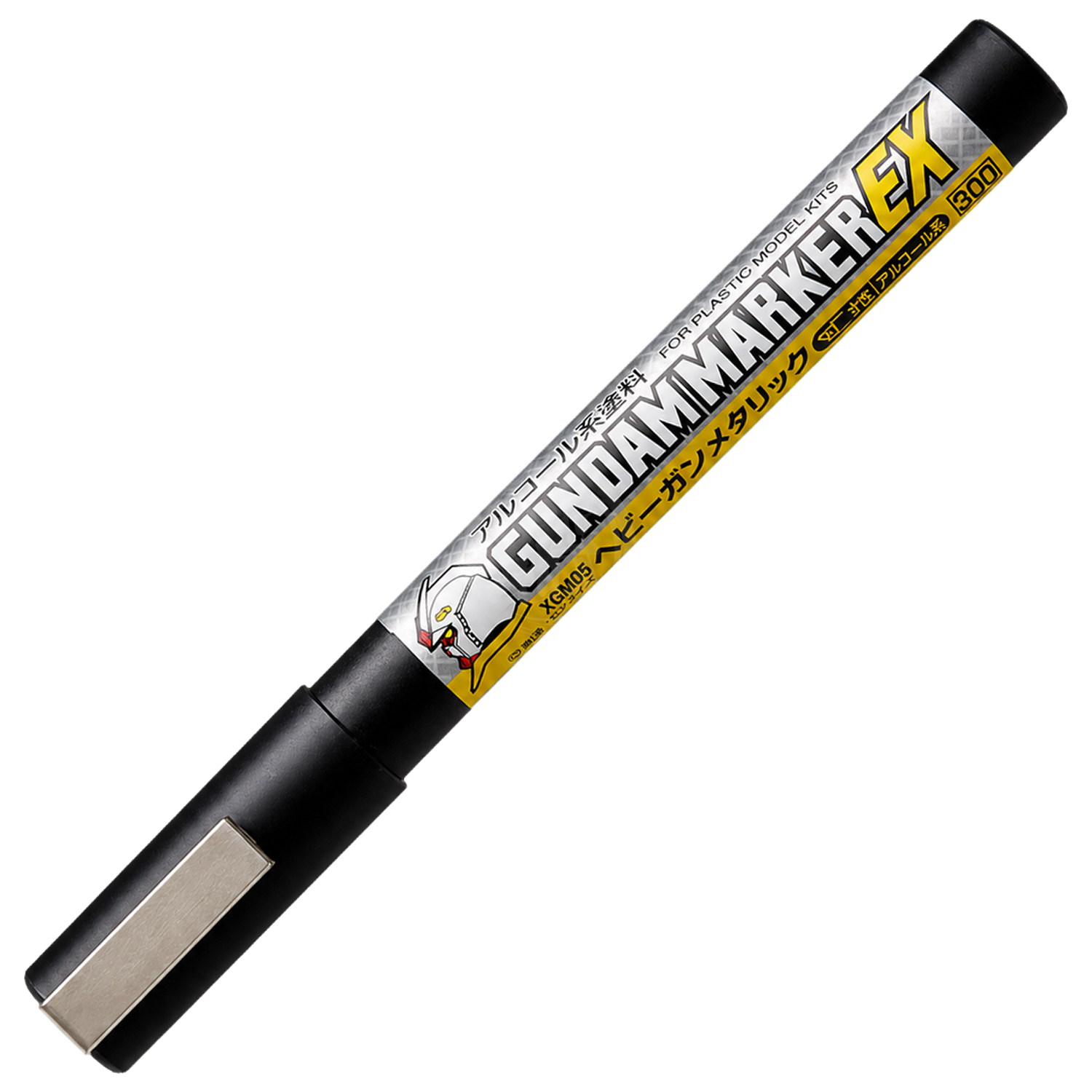 Gundam Marker EX Heavy Gun Metallic by GSI Creos, a metallic coloring tool for model customization, shown with the marker tip visible.