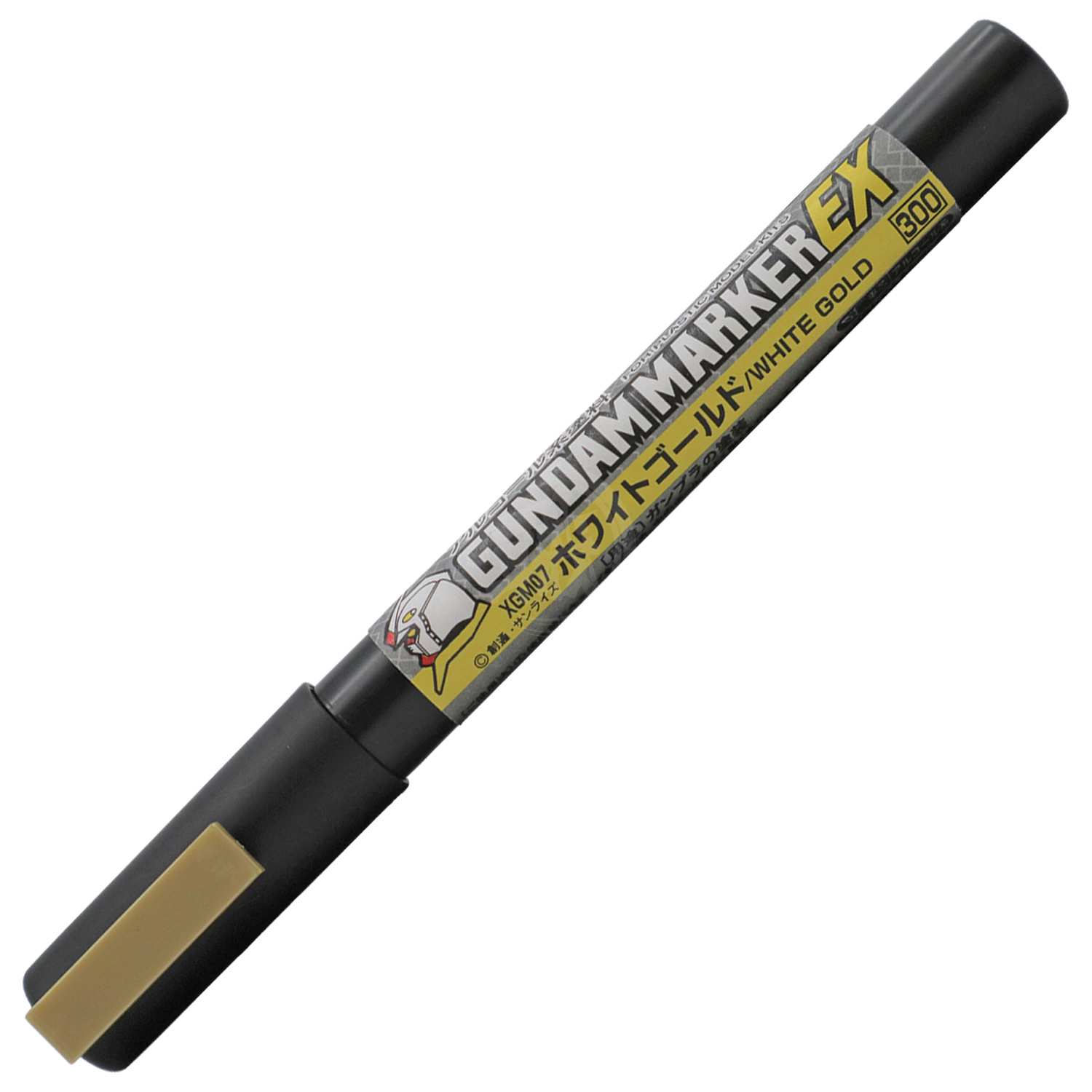 Gundam Marker EX White Gold by GSI Creos, a coloring tool for model customization, with white gold ink visible on the marker.