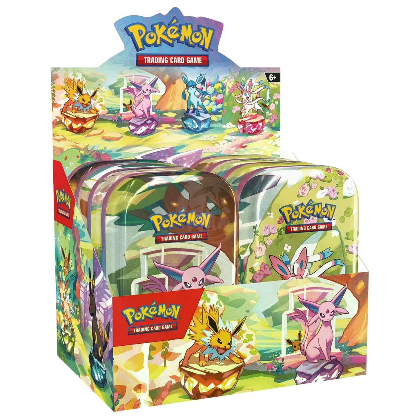 Prismatic Evolutions Mini Tin Display