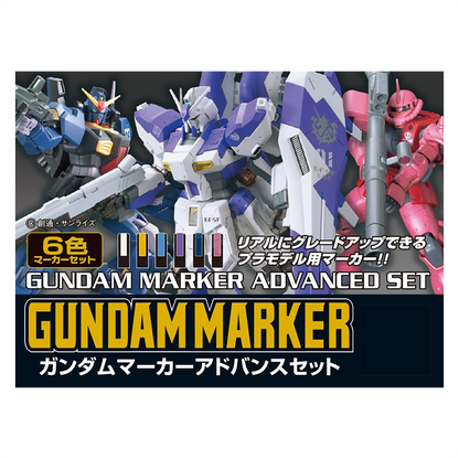 GSI Creos Gundam Marker Advanced Set with multiple coloring markers for detailed Gunpla modeling projects.