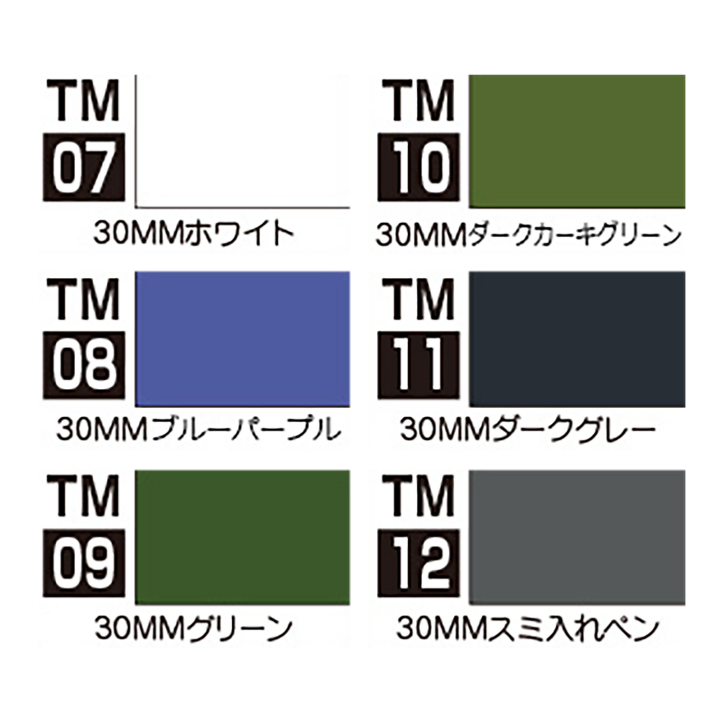 GSI Creos 30 Minutes Missions Marker Basic Set with various coloring tools for model and Gundam customization.