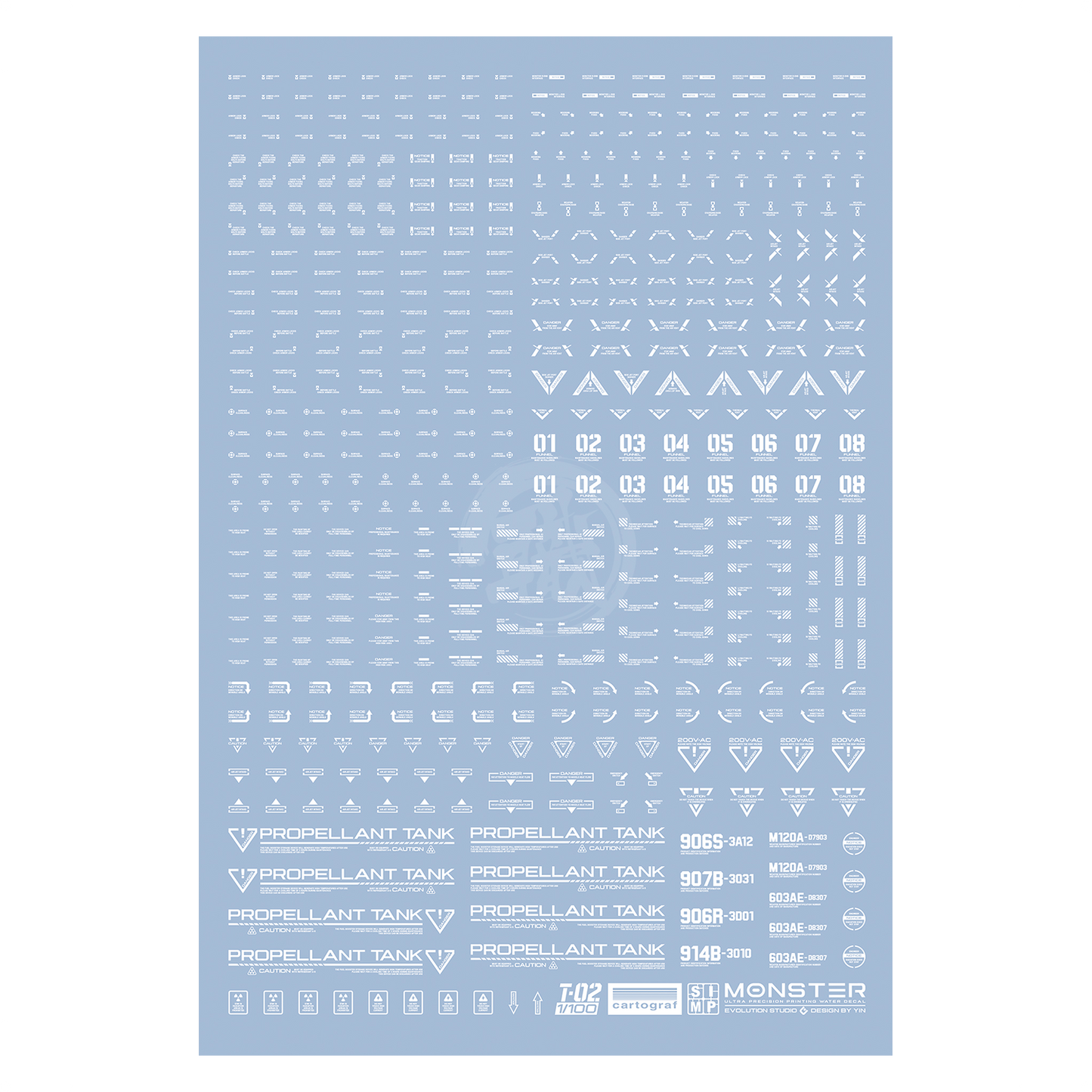 Monster Ultra-Precision Printing Water Decals [T02] [White]