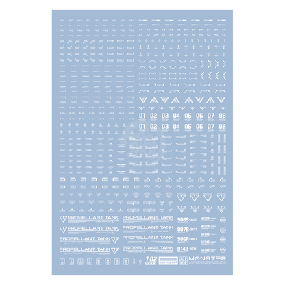 Monster Ultra-Precision Printing Water Decals [T02] [White]