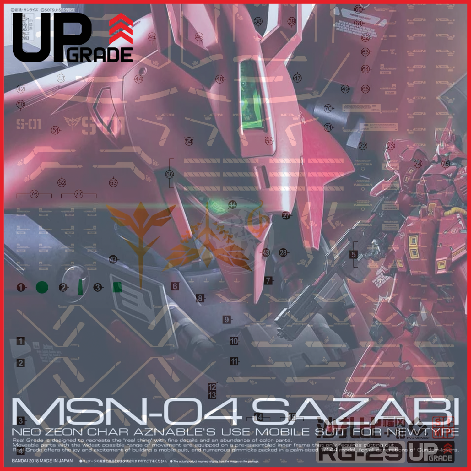 RG Sazabi Waterslide Decals [Regular Ver.]