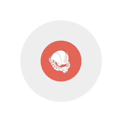 Pink MS-06S GSI Creos model paint in a small bottle, designed for Gundam and anime figure customization projects.