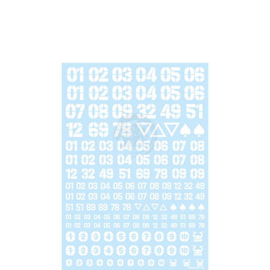 HIQParts - DZ Number Decal [White] - ShokuninGunpla