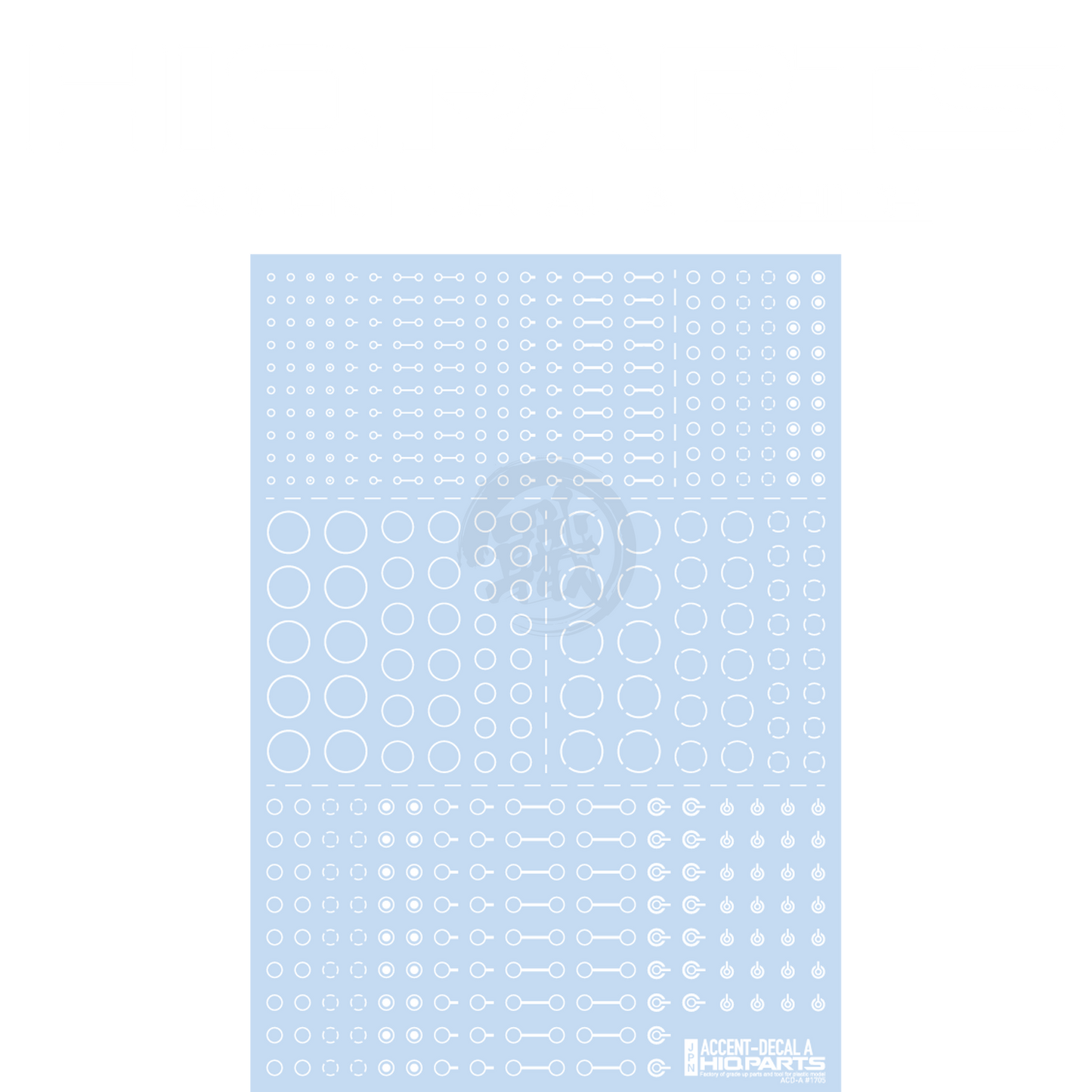 HIQParts - Accent Decal A [White] - ShokuninGunpla