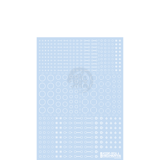 HIQParts - Accent Decal A [White] - ShokuninGunpla