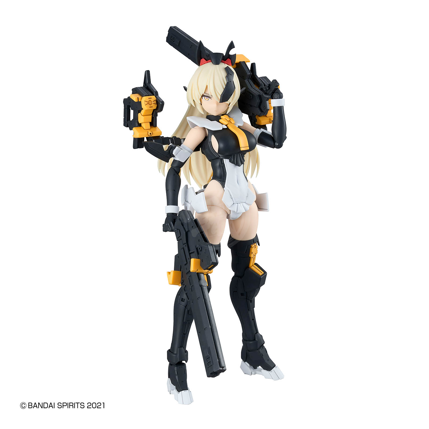 Bandai 30MS Belveria-Berys Feroce Form model kit with detailed plastic parts and assembled figure, showcasing its sleek design.