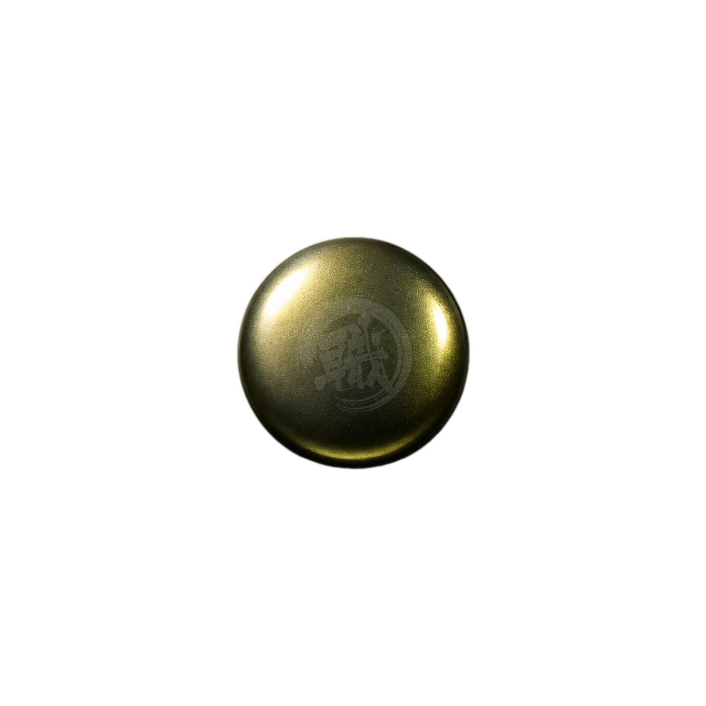 Gold paint swatch from GSI Creos Topaz Gold paint series, showcasing a shiny metallic finish on a sample surface.