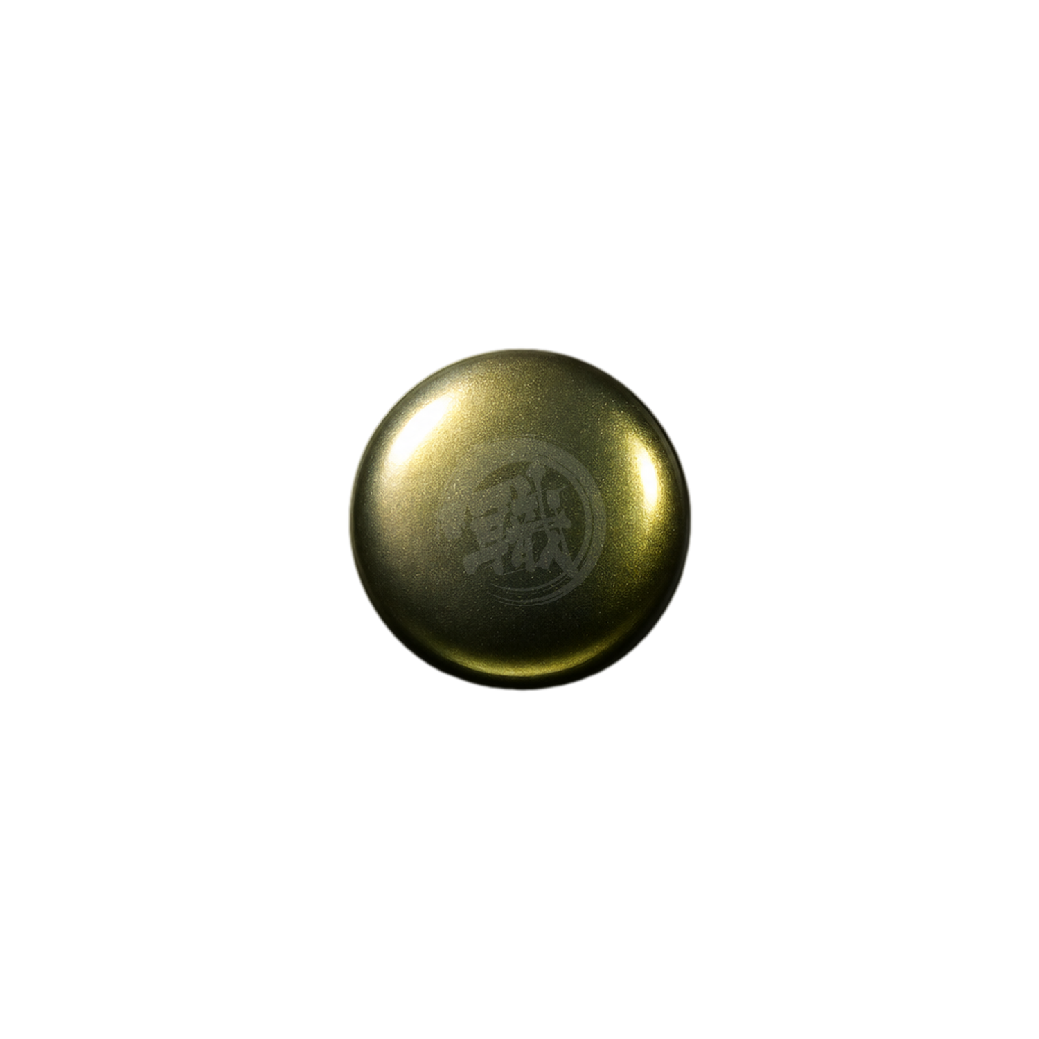 Gold paint swatch from GSI Creos Topaz Gold paint series, showcasing a shiny metallic finish on a sample surface.