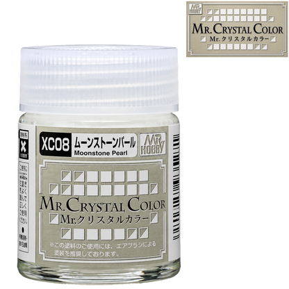GSI Creos XC08 Moonstone Pearl paint cover with a smooth, reflective finish and subtle iridescent shimmer.