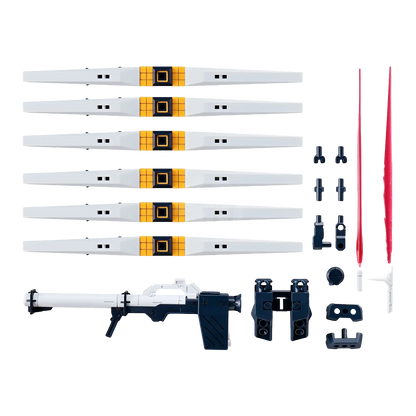 Bandai Gunpla Option Parts Set for 19 Fin Funnel model kit, featuring detailed plastic components for model customization.