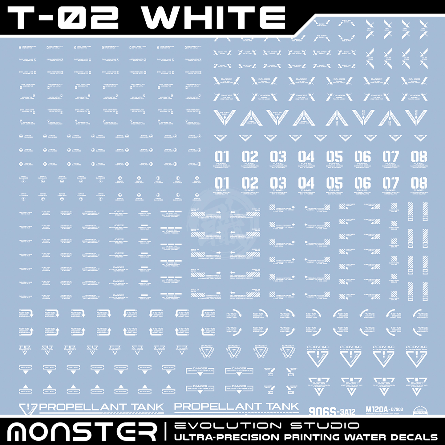 Monster Ultra-Precision Printing Water Decals [T02] [White]