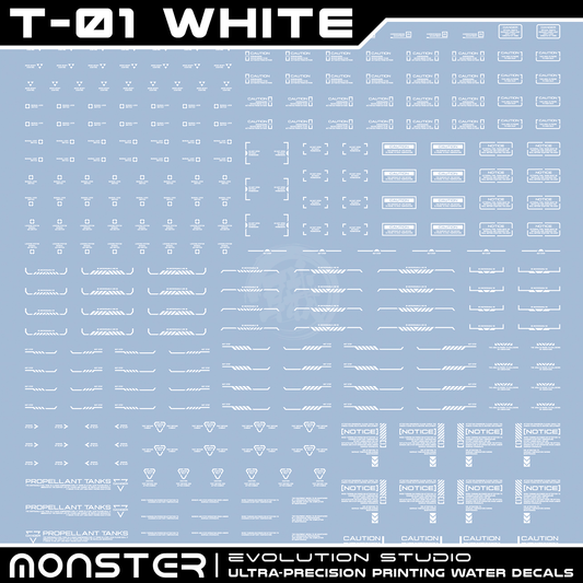 Monster Ultra-Precision Printing Water Decals [T01] [White]