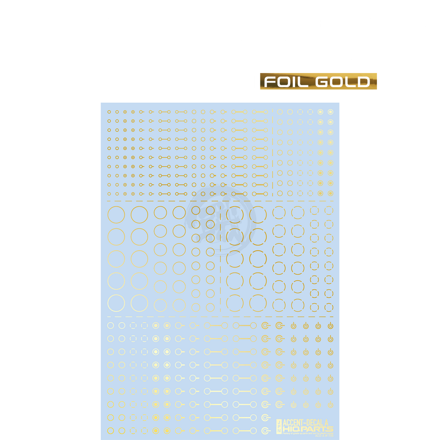 HIQParts - Accent Decal A [Foil Gold] - ShokuninGunpla