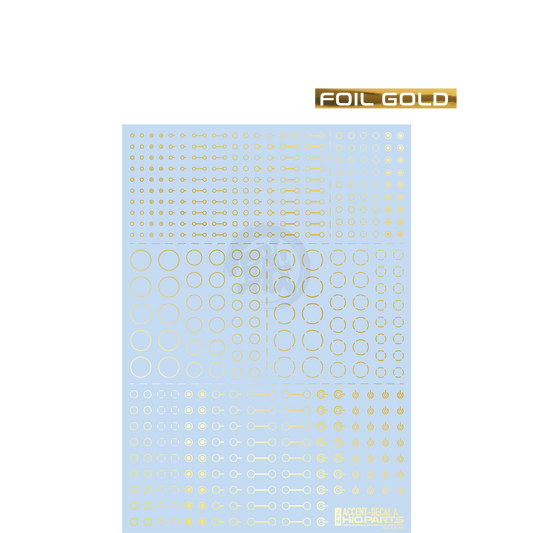 HIQParts - Accent Decal A [Foil Gold] - ShokuninGunpla