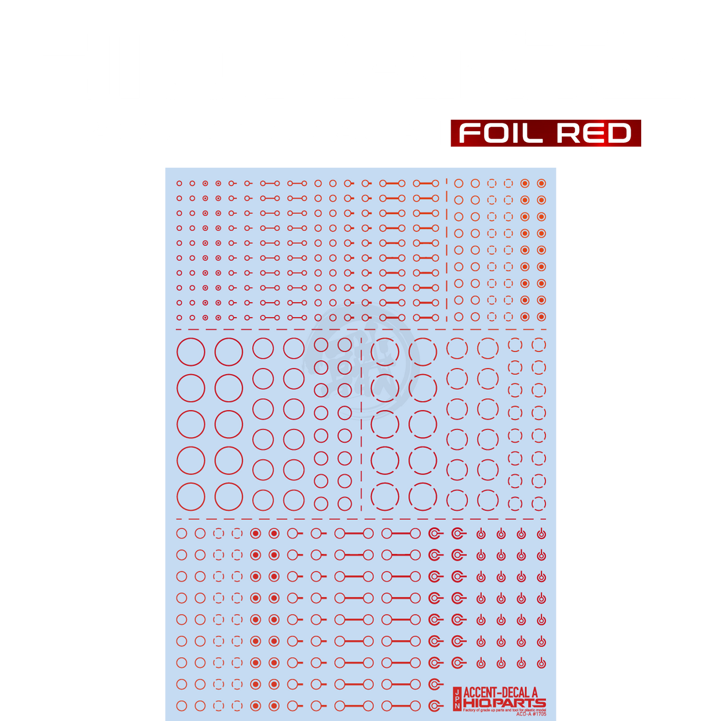 HIQParts - Accent Decal A [Foil Red] - ShokuninGunpla