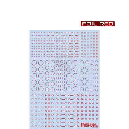 HIQParts - Accent Decal A [Foil Red] - ShokuninGunpla
