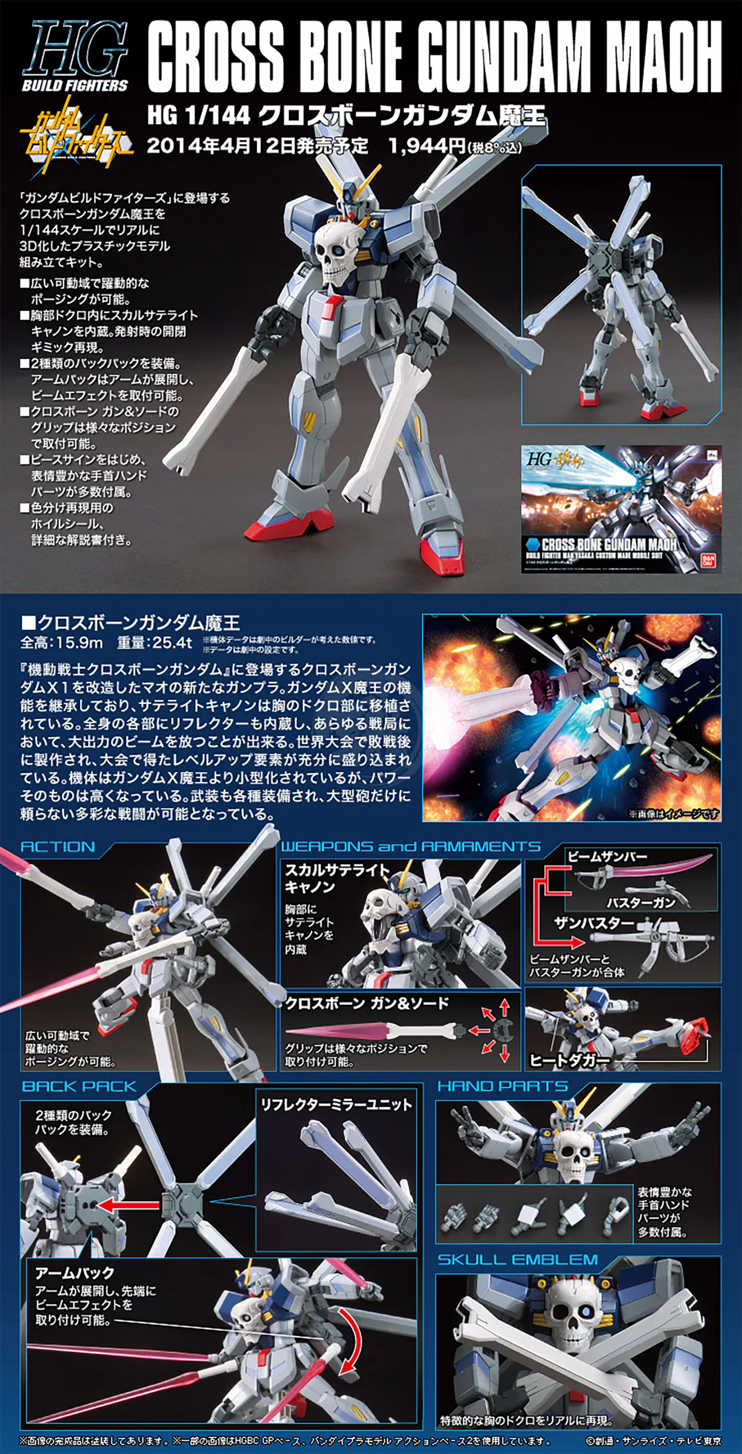 HG Crossbone Gundam Maoh - ShokuninGunpla